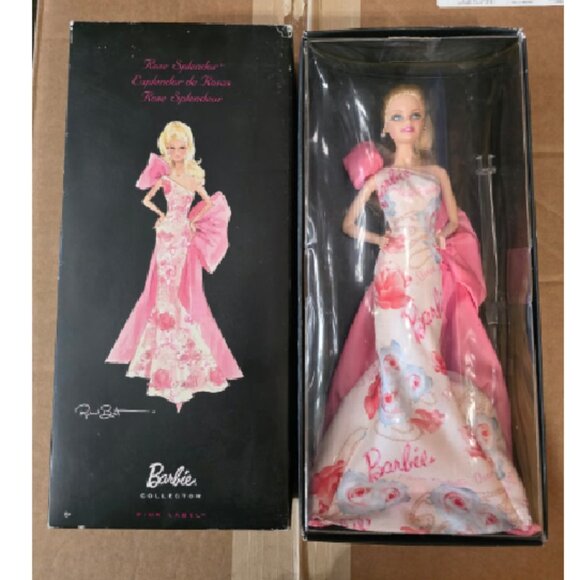 Mattel Avon Exclusive Caucasian Rose Splendor Barbie Doll - Picture 1 of 2
